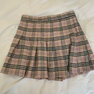 pink plaid skirt